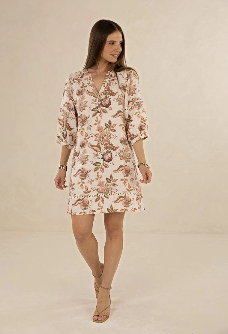 Humidity Boh/Rose  Shift dress [COLOUR:Boh/rose SIZE:S]