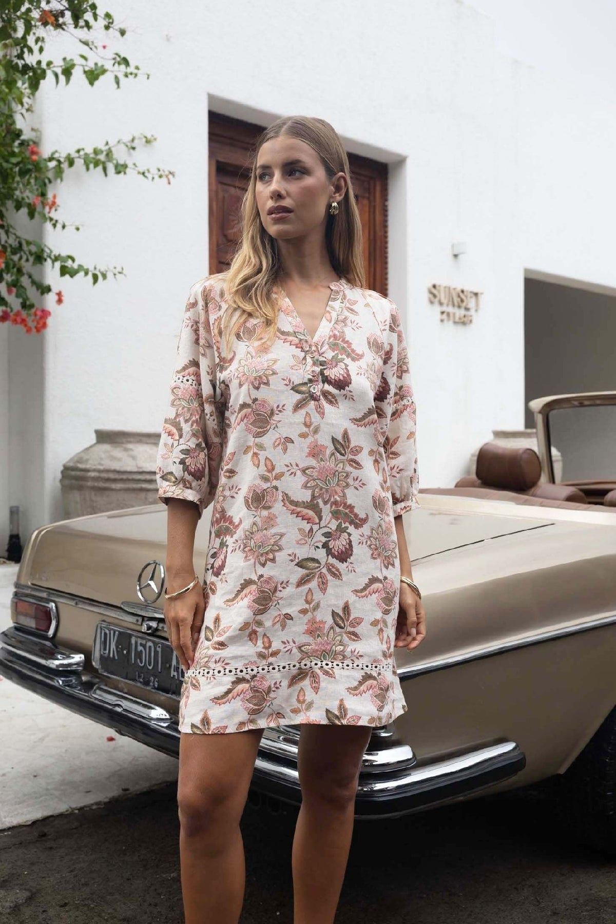 Humidity Boh/Rose  Shift dress [COLOUR:Boh/rose SIZE:S]