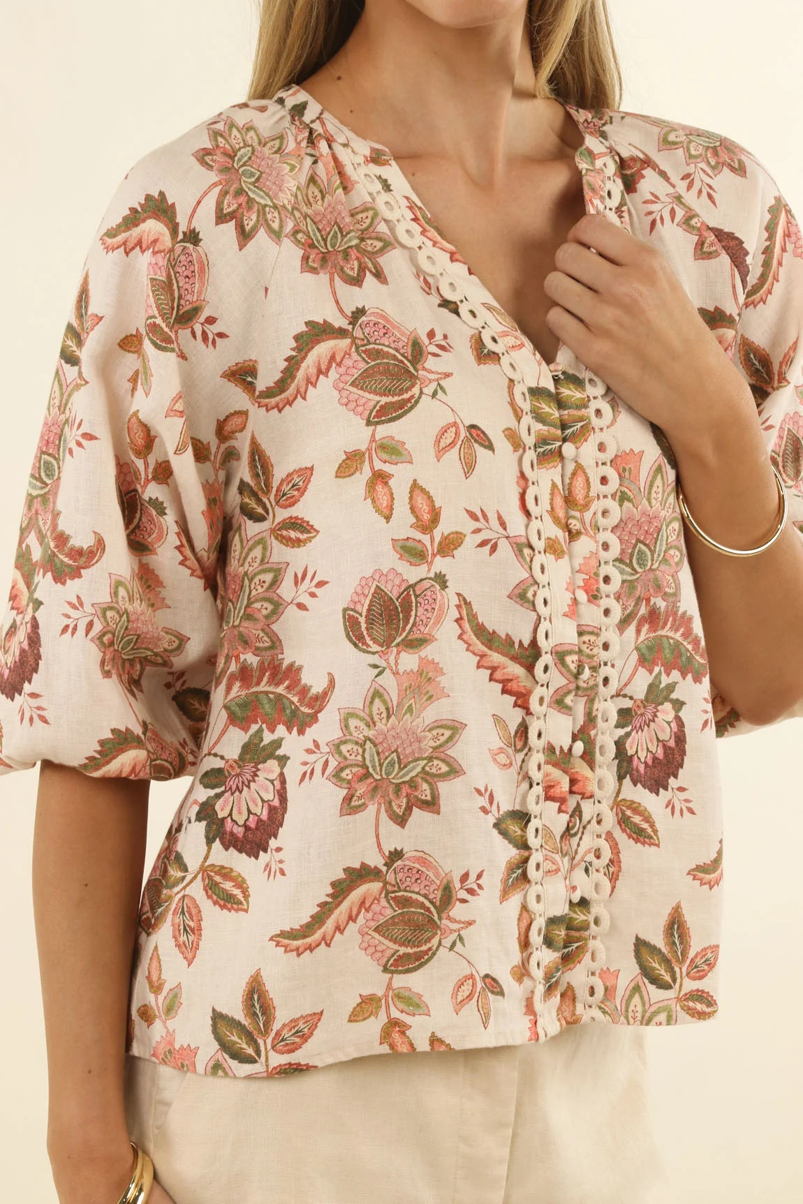 Humidity Bho/Rose  Blouse [COLOUR:Boh/rose SIZE:S]