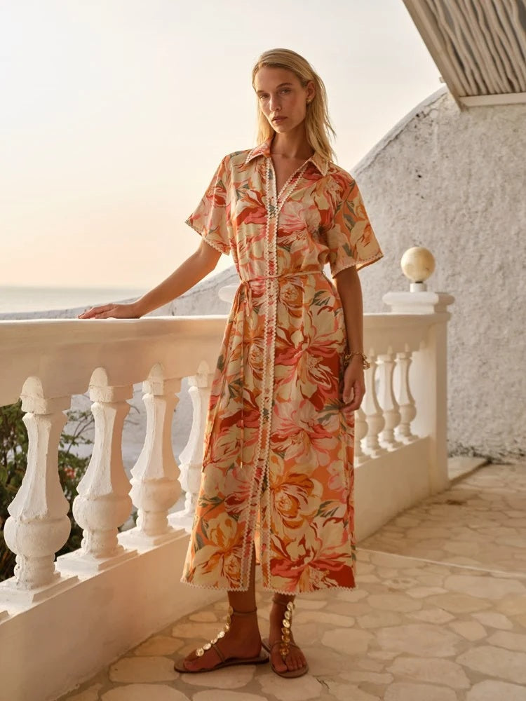 Fate & Becker Elodie Midi Shirt Dress [COLOUR:Petal SIZE:8] | Little Extras Lifestyle