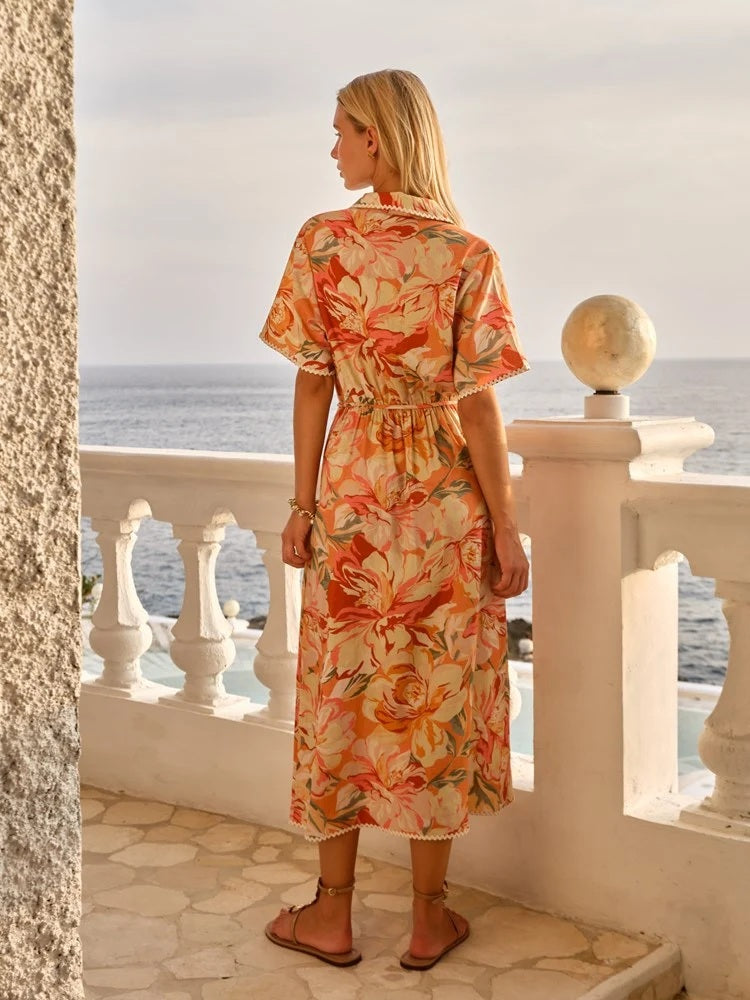 Fate & Becker Elodie Midi Shirt Dress [COLOUR:Petal SIZE:8] | Little Extras Lifestyle