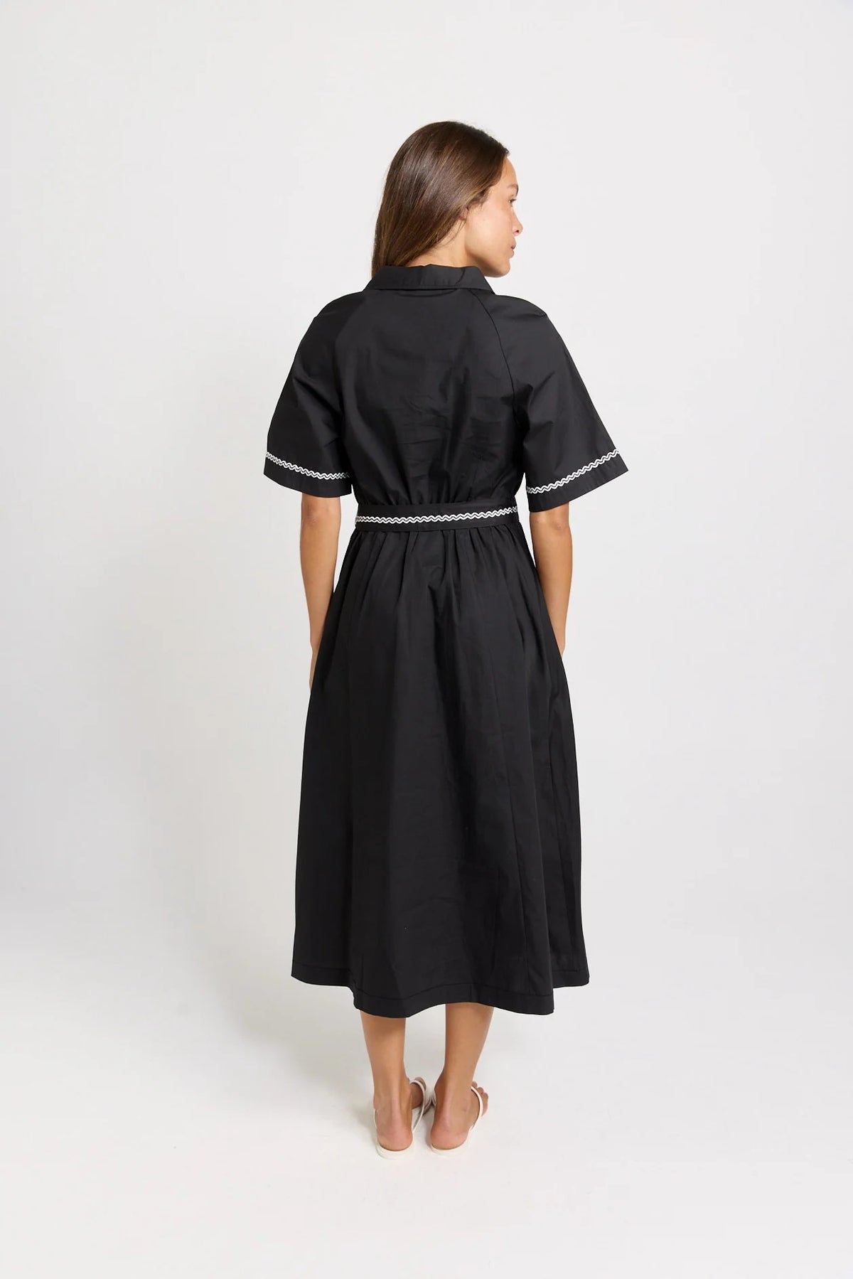 Betty Basics Lucy Shirt Dress [COLOUR:Black SIZE:8]