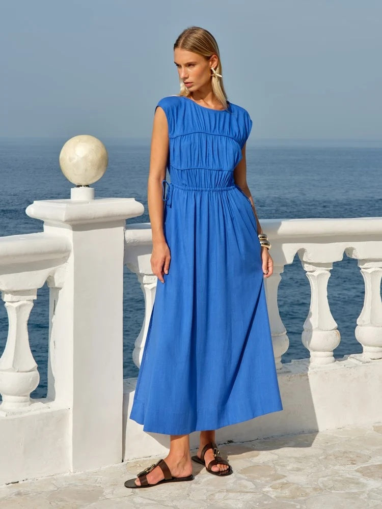 Fate & Becker Callista Midi Dress [COLOUR:colbalt blue SIZE:8]