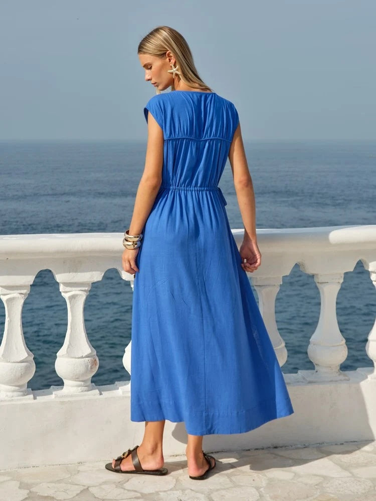 Fate & Becker Callista Midi Dress [COLOUR:colbalt blue SIZE:8]