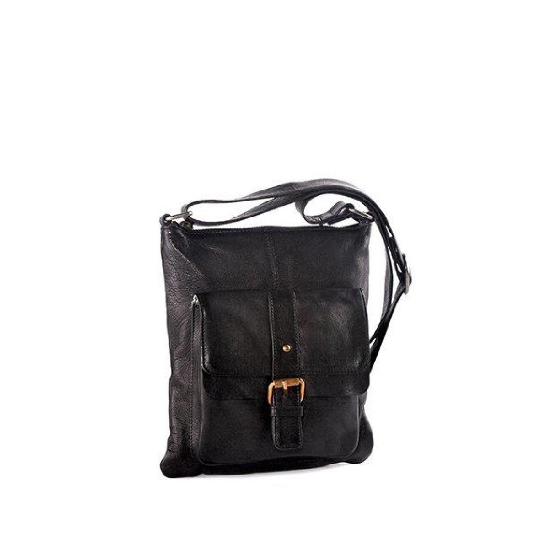 Oran By Rugged Hide Audrina Leather Crossbody [COLOUR:Black]