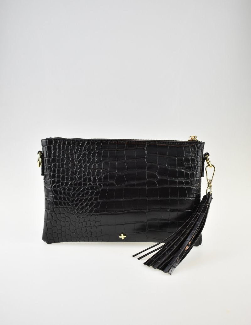 Peta + Jain Kourtney Crossbody Bag - Black Croc