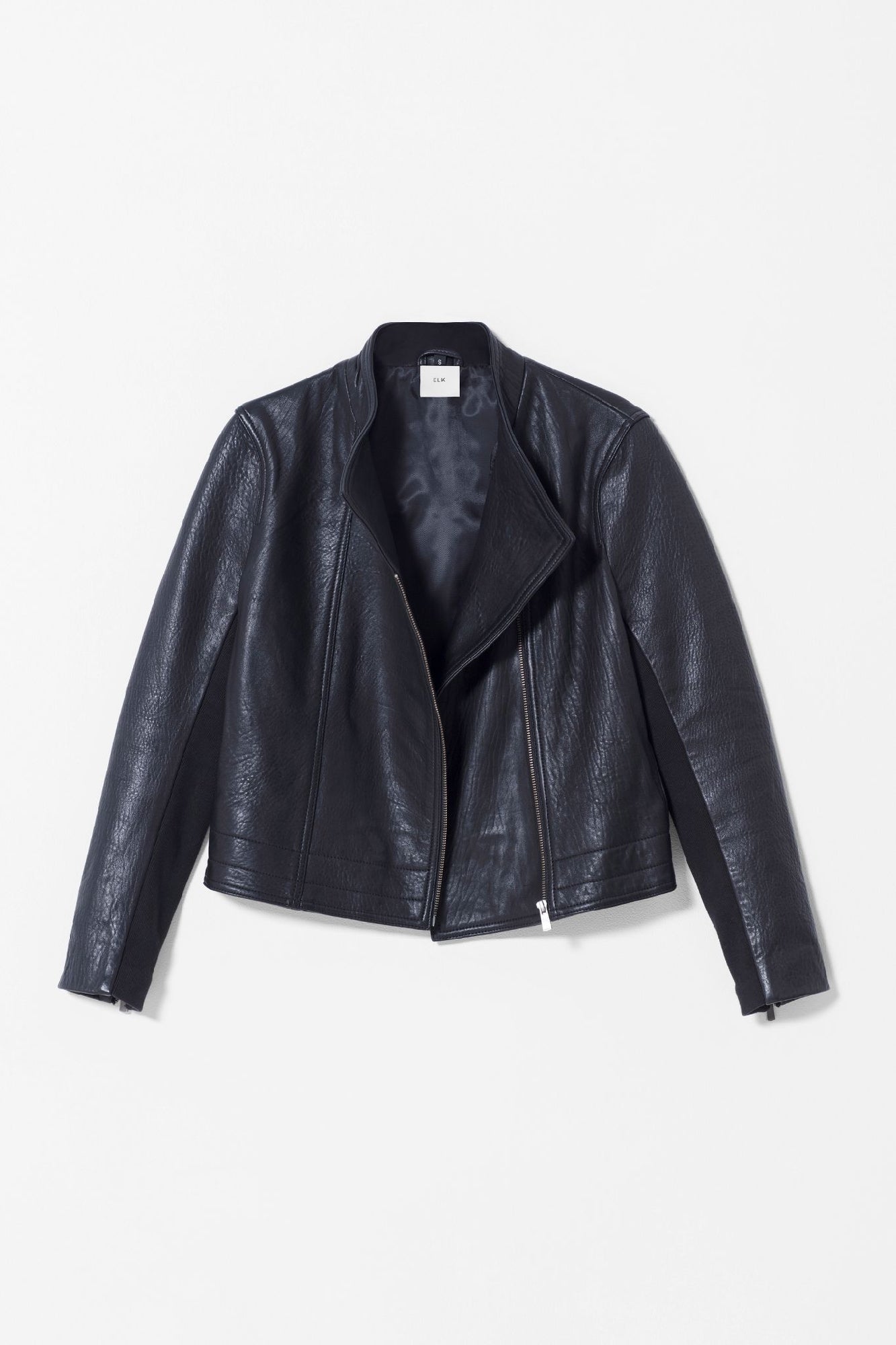 Elk Lader Leather Jacket [COLOUR:Black SIZE:10]