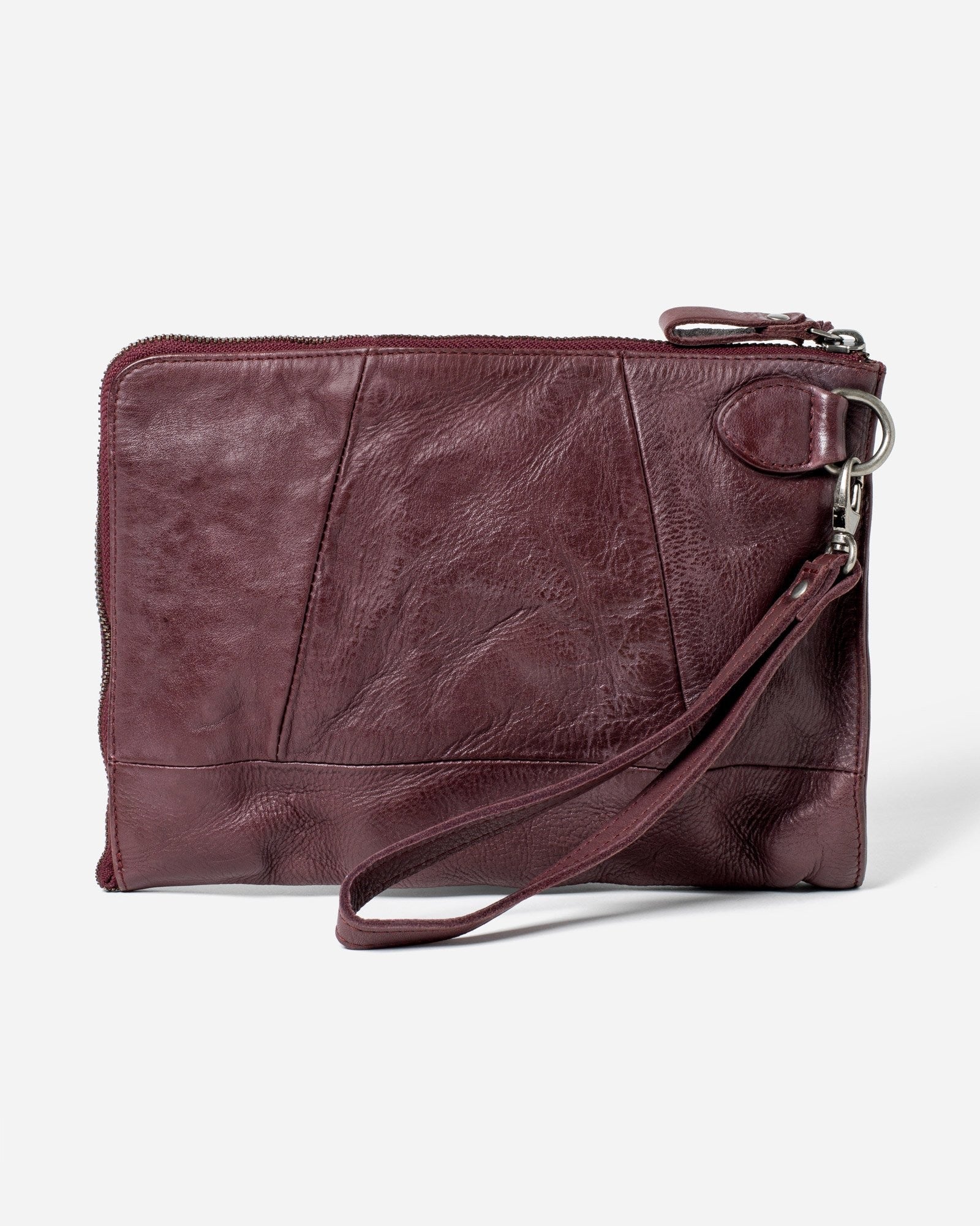 Stitch & Hide Malibu Clutch [COLOUR:Merlot]