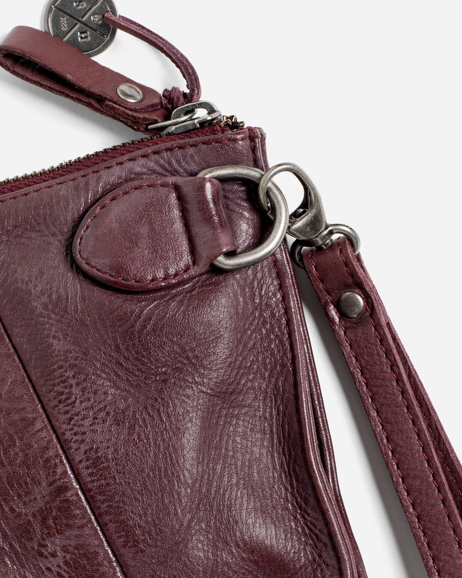 Stitch & Hide Malibu Clutch [COLOUR:Merlot]