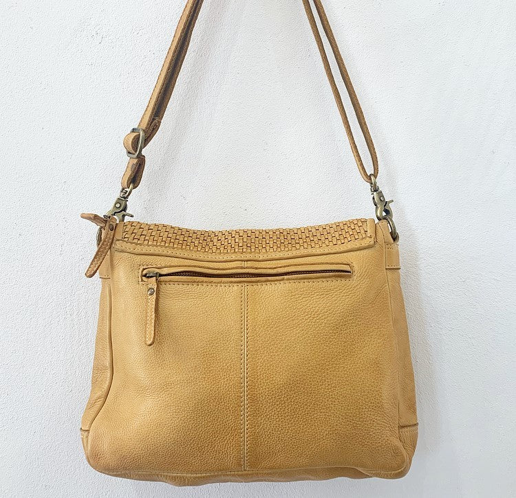 Oran Susie Crossbody Leather Bag [COLOUR:Mustard]