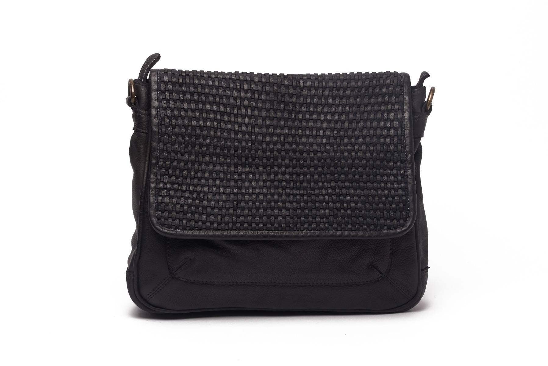 Oran Susie Crossbody Leather Bag [COLOUR:Black]