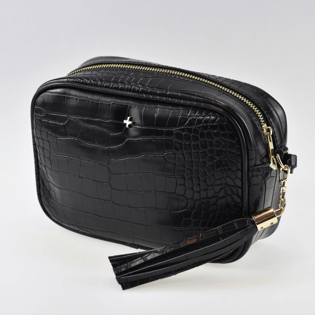 Peta + Jain Gracie Crossbody Bag [COLOUR:Black croc]