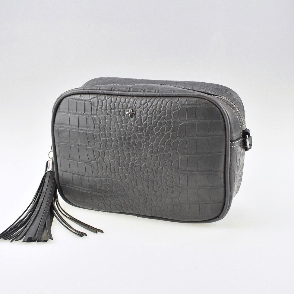 Peta + Jain Gracie Crossbody Bag [COLOUR:Grey croc]