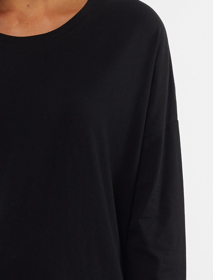 Elm Society L/S Tee [COLOUR:Black SIZE:8]