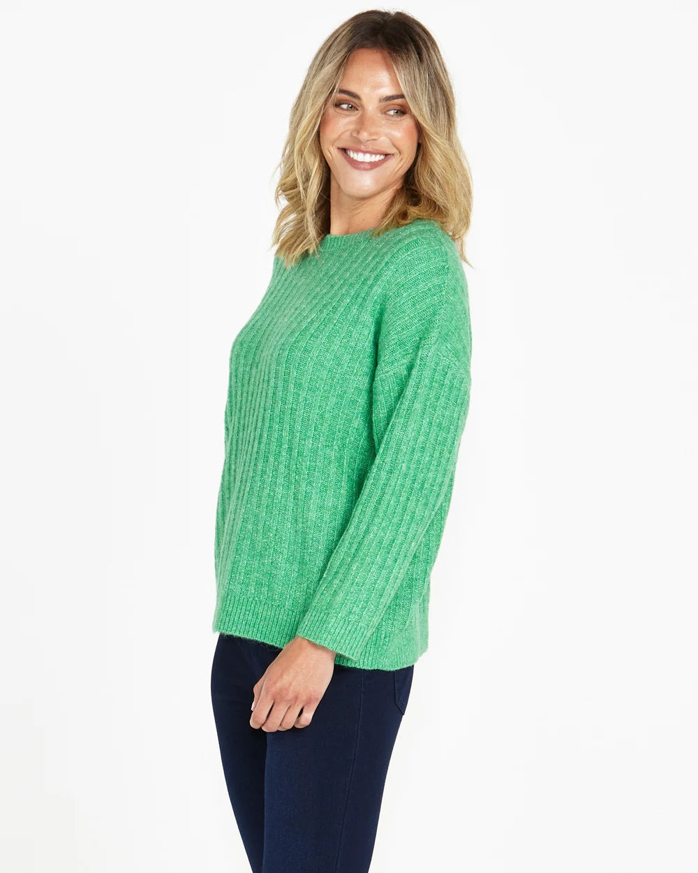 Betty Basics Kayla Knit Jumper [COLOUR:Apple SIZE:Xs]