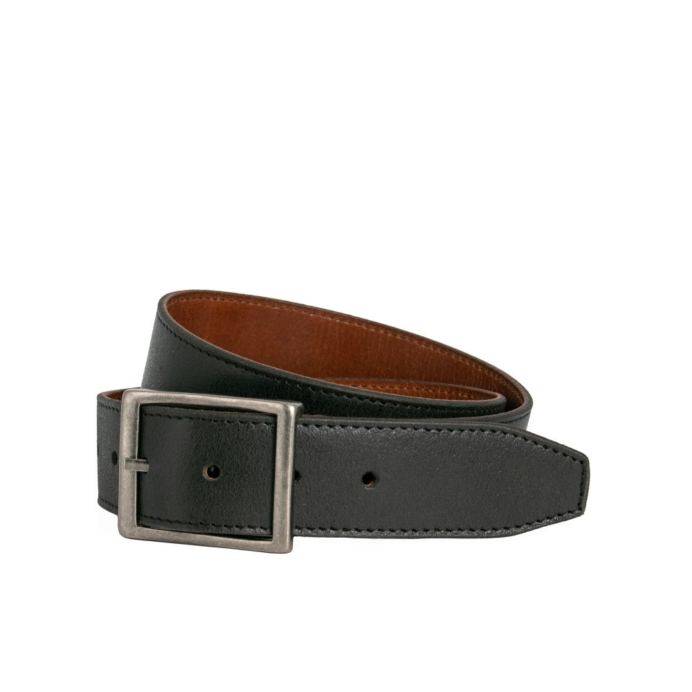 Loop Leather Two Face Leather Belt [SIZE:SMALL COL:BLACK/TAN]