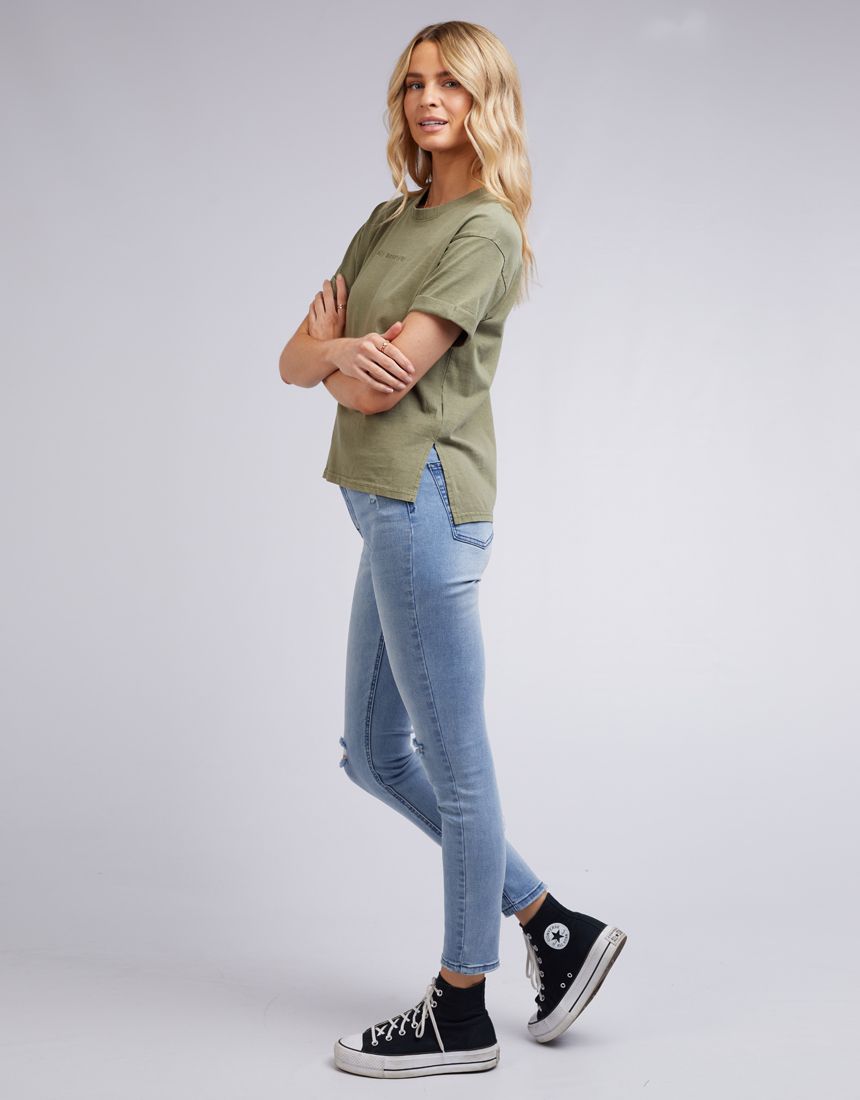 All About Eve AAE Washed Tee [COLOUR:Khaki SIZE:8]