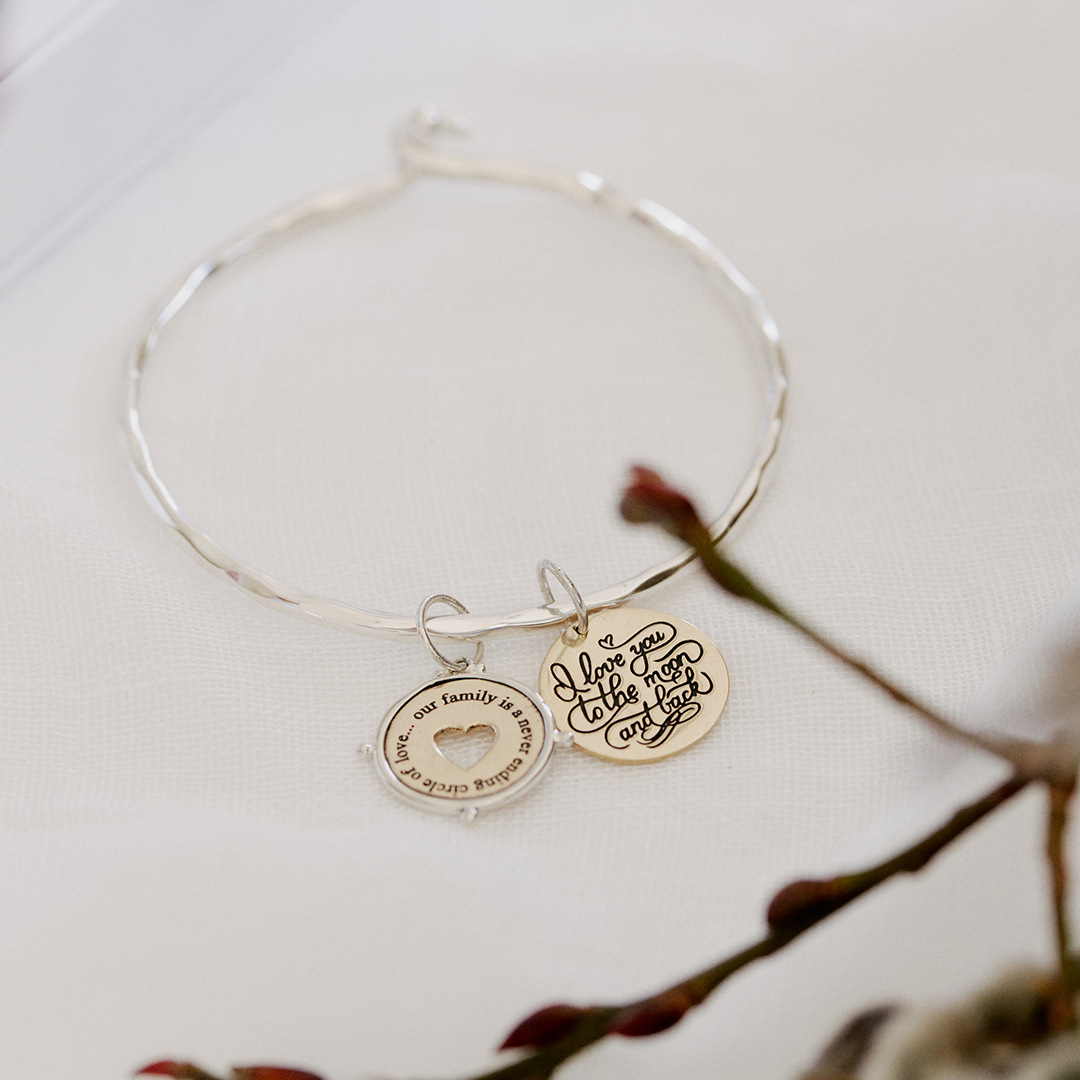 Palas Love You To The Moon And Back Script Charm