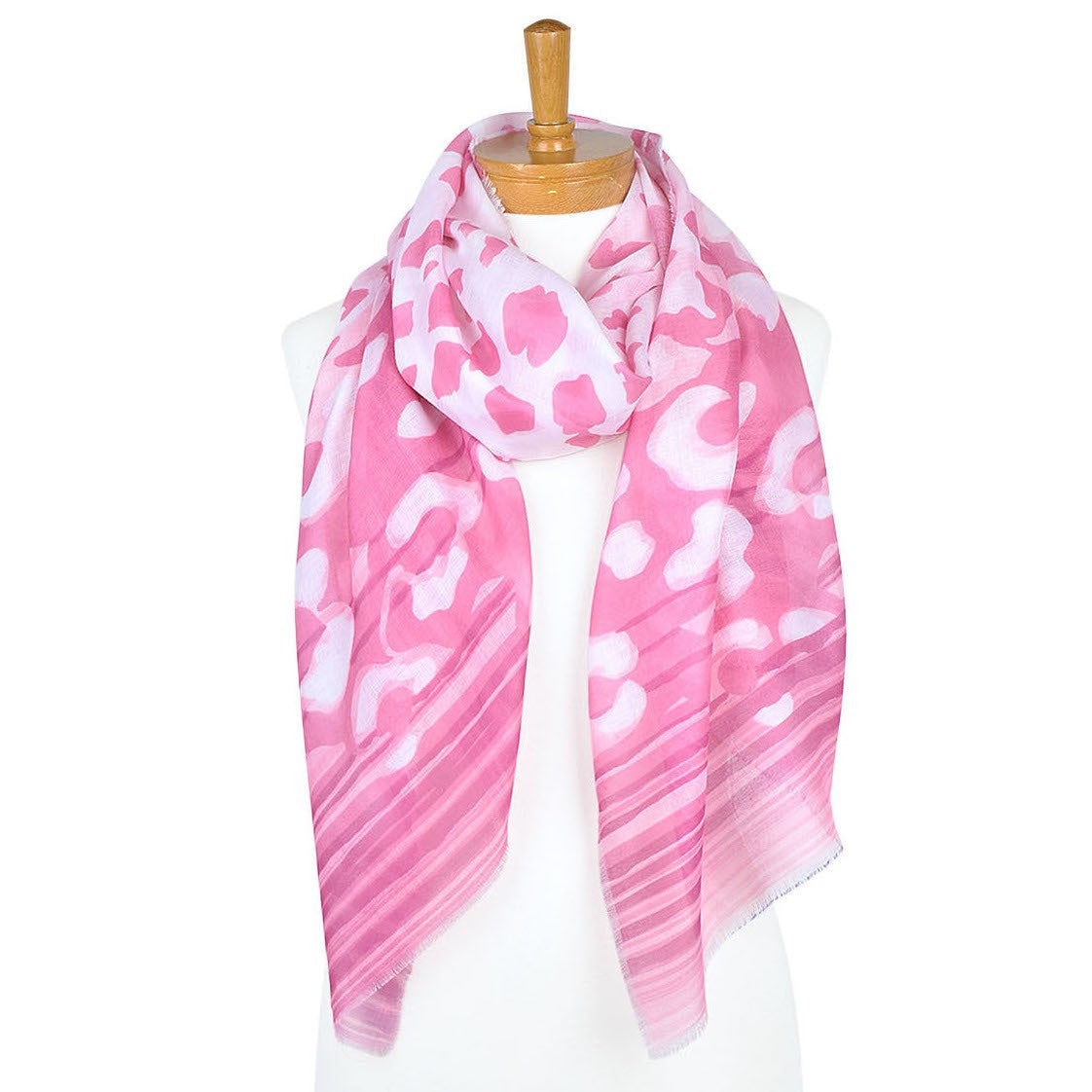 Taylor Hill Animal Border Scarf [COLOUR:Pink]