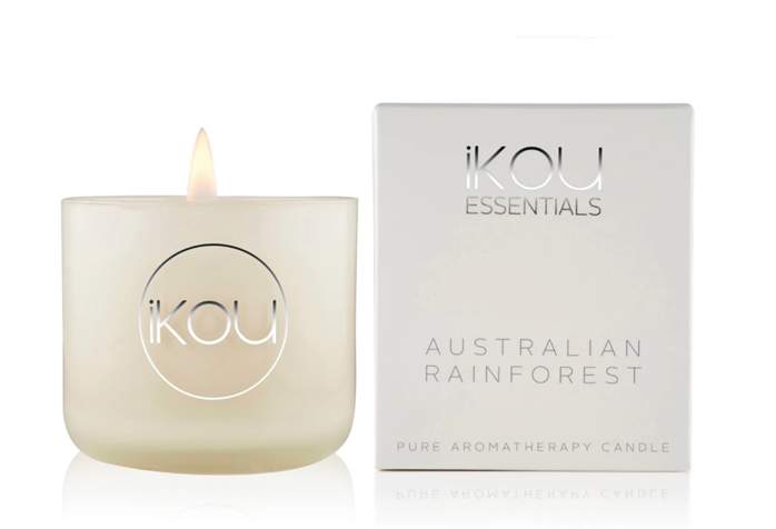 iKOU Essentials Small Glass Candle [SCENT:Australian rainforest]