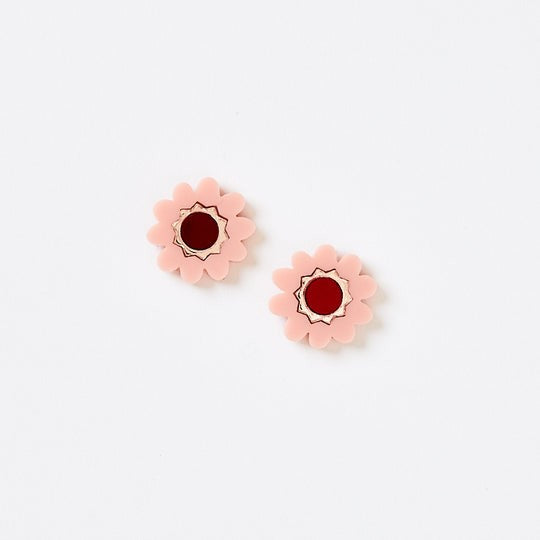 Martha Jean Daphne Studs [COLOUR:Pink/red]
