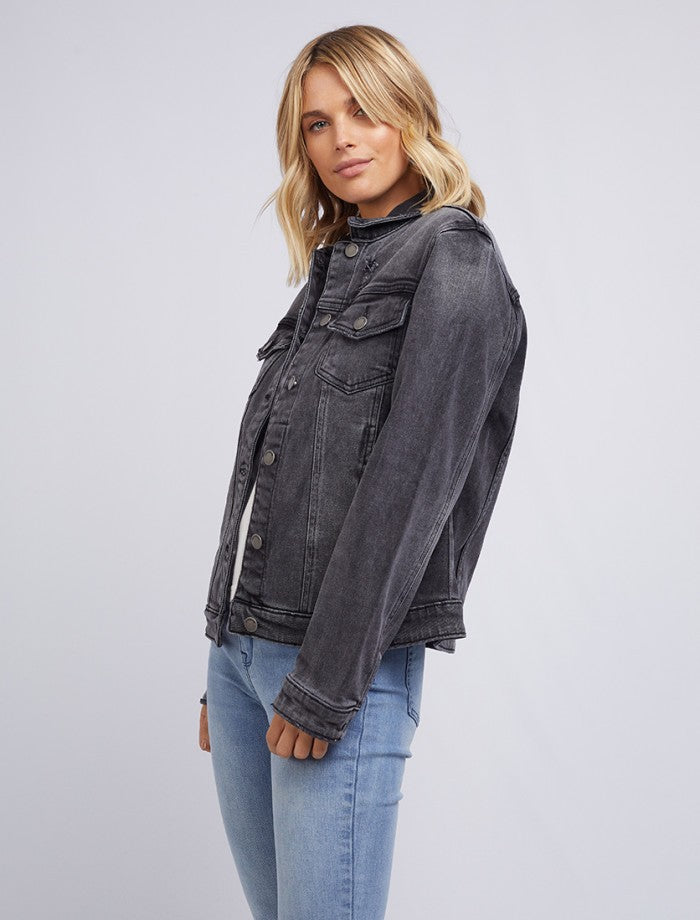 All About Eve Brooklyn Jacket [COLOUR:Washed black SIZE:6]