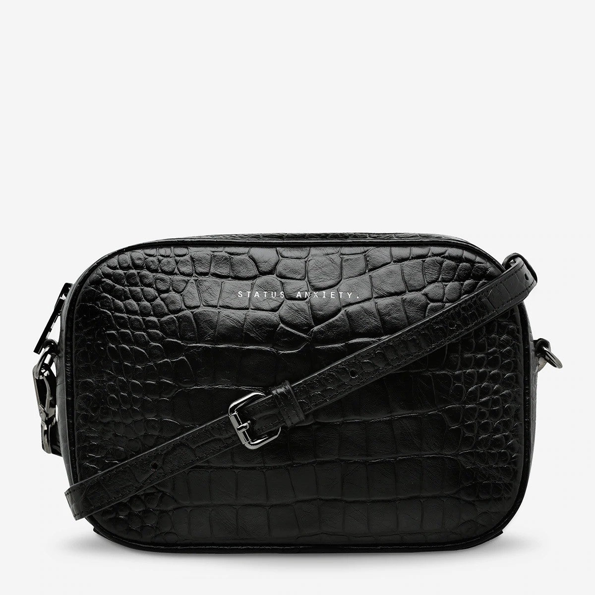 Status Anxiety Plunder Bag [COLOUR:Black Croc Emboss]