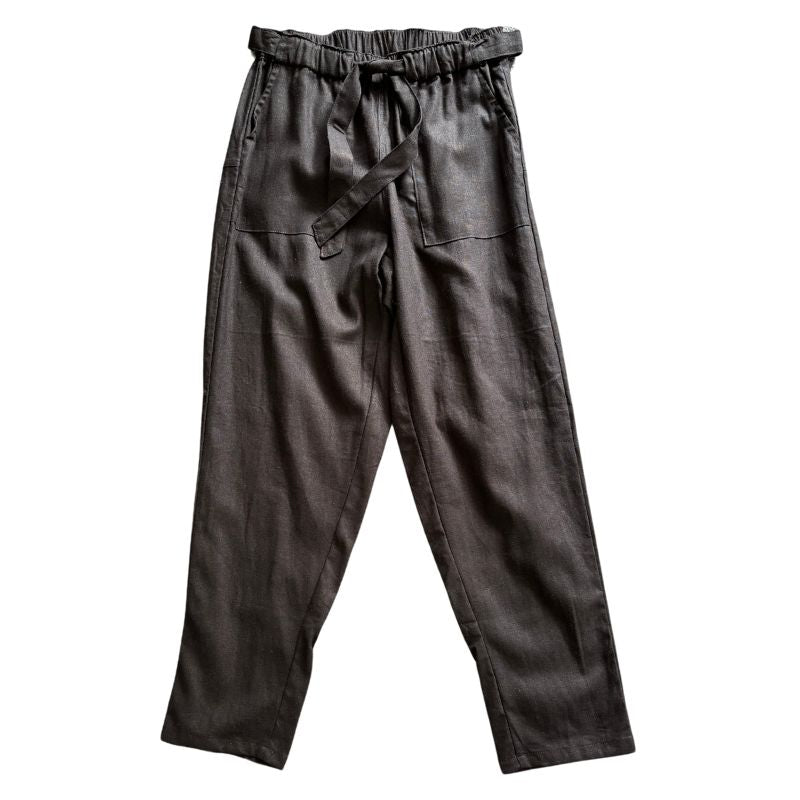 Carbon Tuscan Linen Pant [COLOUR:Black SIZE:Xxs]