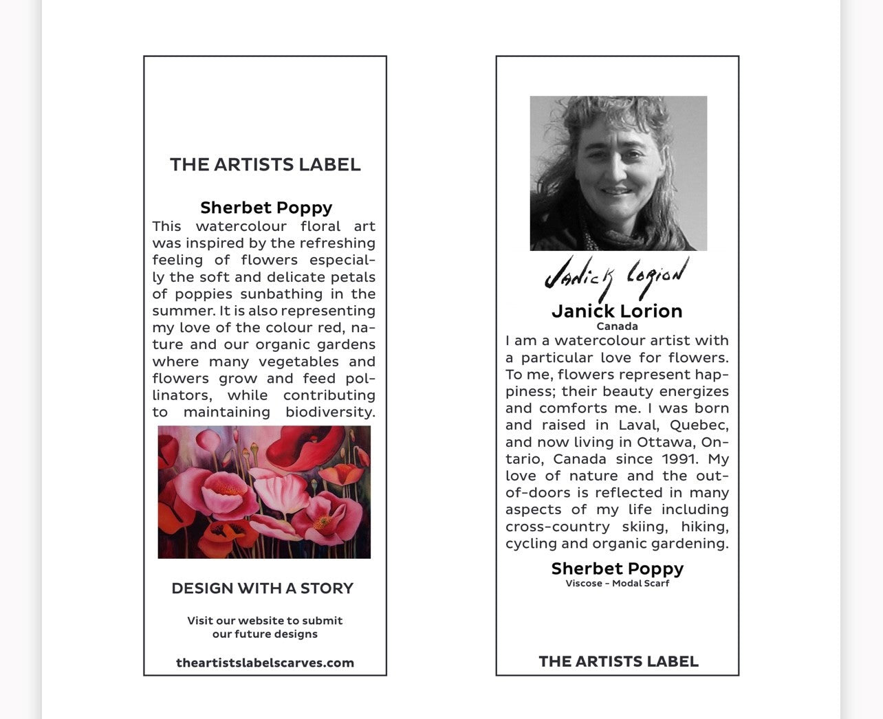The Artists Label Sherbet Poppy Scarf