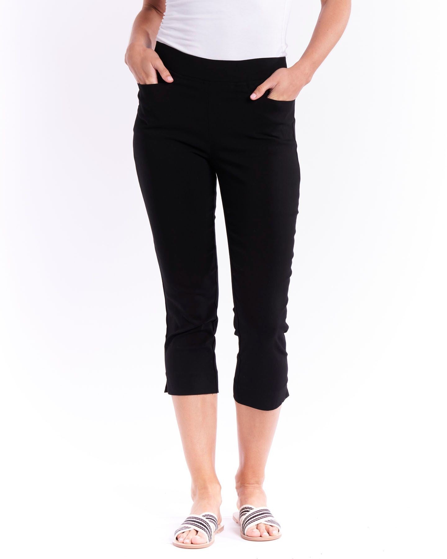 Betty Basics Crop Bengaline Pant [COLOUR:Black SIZE:8]