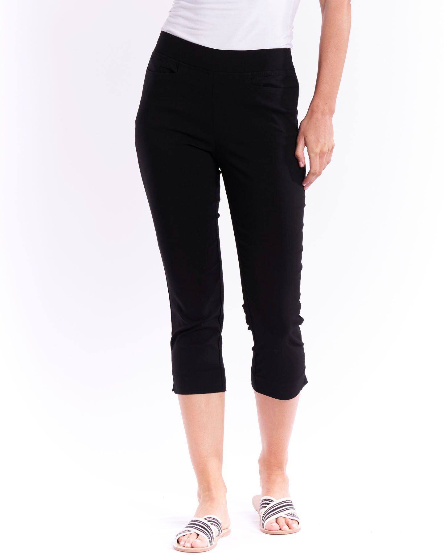 Betty Basics Crop Bengaline Pant [COLOUR:Black SIZE:8]