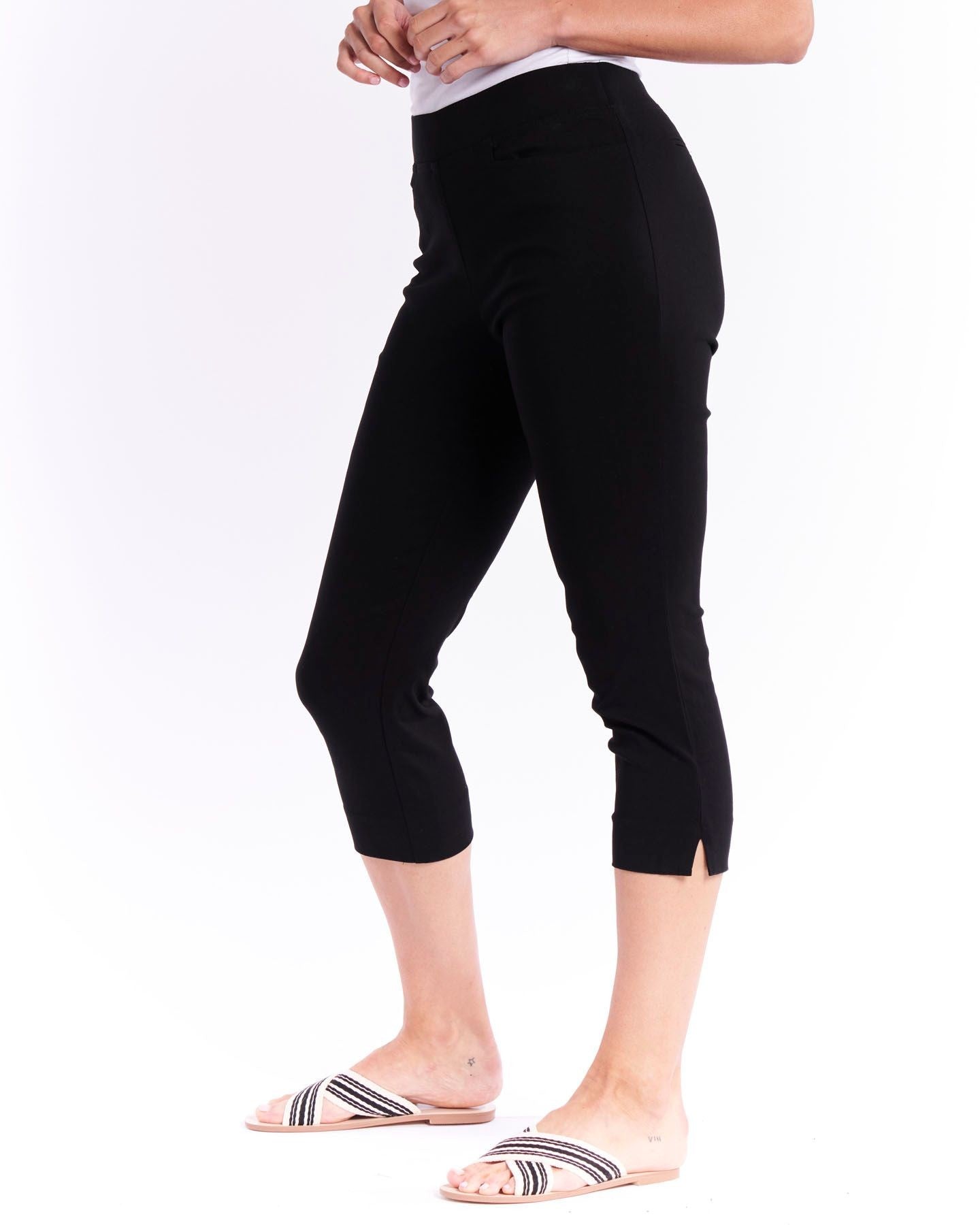 Betty Basics Crop Bengaline Pant [COLOUR:Black SIZE:8]