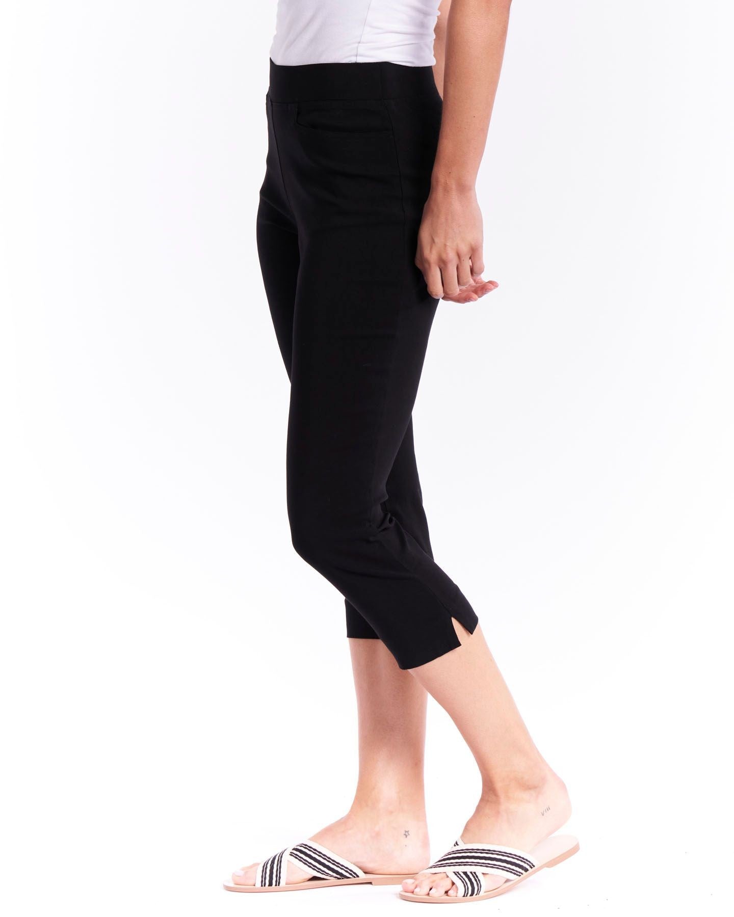 Betty Basics Crop Bengaline Pant [COLOUR:Black SIZE:8]