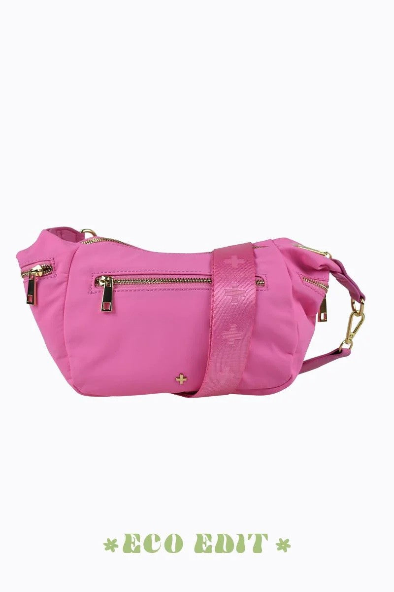Peta + Jain Ruma Crossbody Slouch Bag [COLOUR:Pink Nylon]
