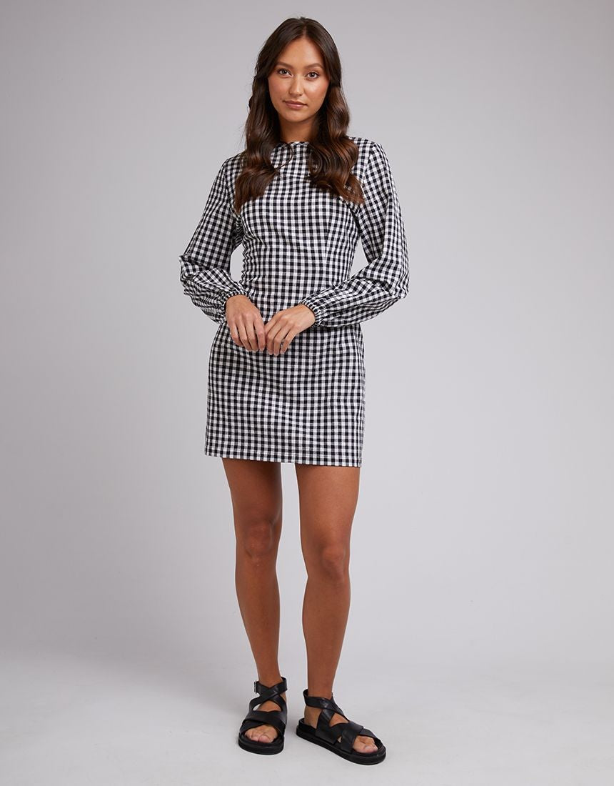 Silent Theory Carrie Mini Dress [COLOUR:Black check SIZE:8]