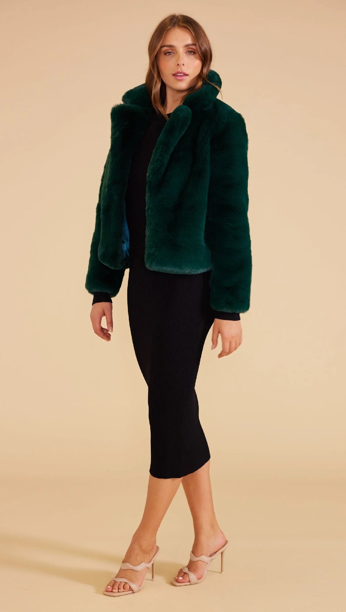 Minkpink Naomi Fur Jacket [COLOUR:Green SIZE:XS]