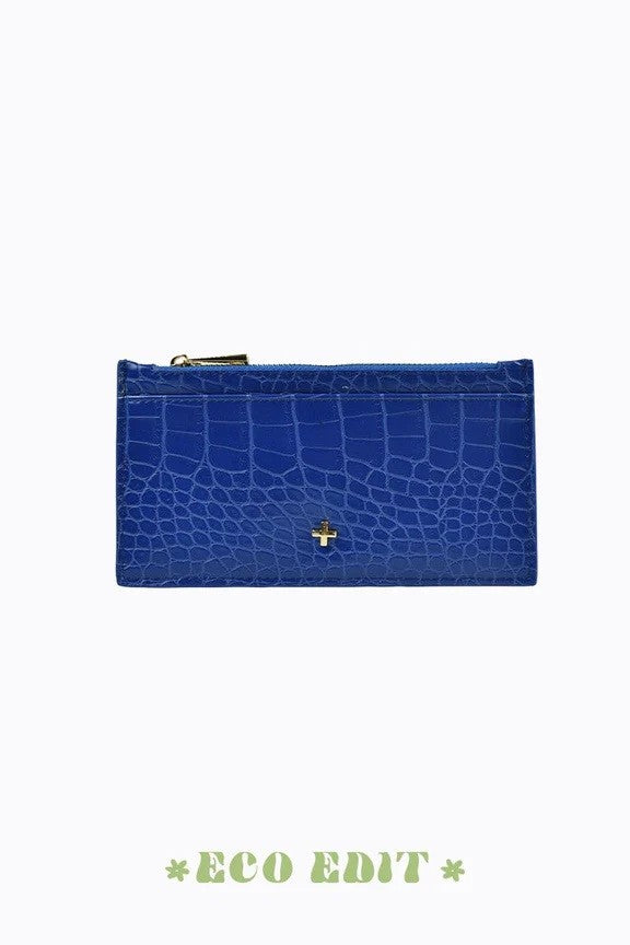 Peta + Jain Marley Zip Top Card Holder [COLOUR:Cobalt Croc]