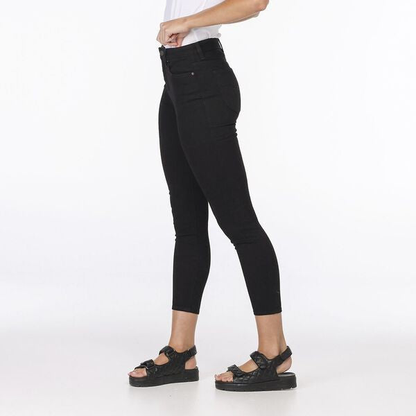 Riders Mid Ankle Skimmer Jean [COLOUR:Ex Black SIZE:6]