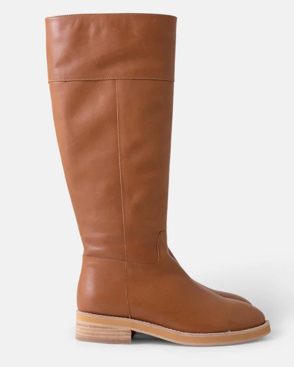 Walnut Camile Leather Boot [COLOUR:Caramel SIZE:37]