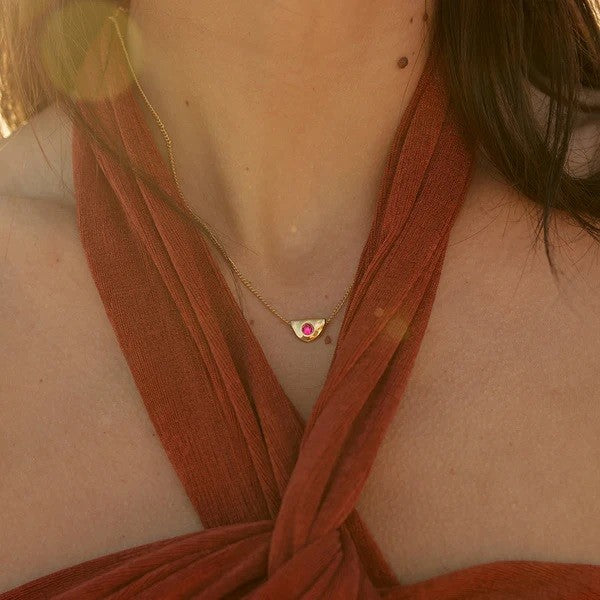 Palas Birthstone Necklace - July Ruby