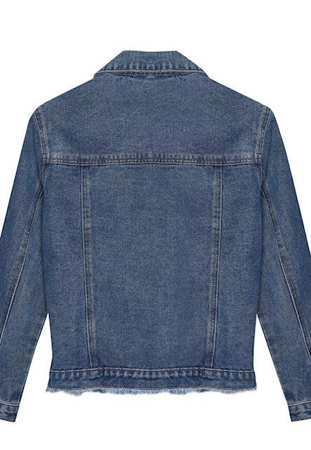 Lel Loves Sanford Denim Jacket [COLOUR:Mid Blue Denim SIZE:6]