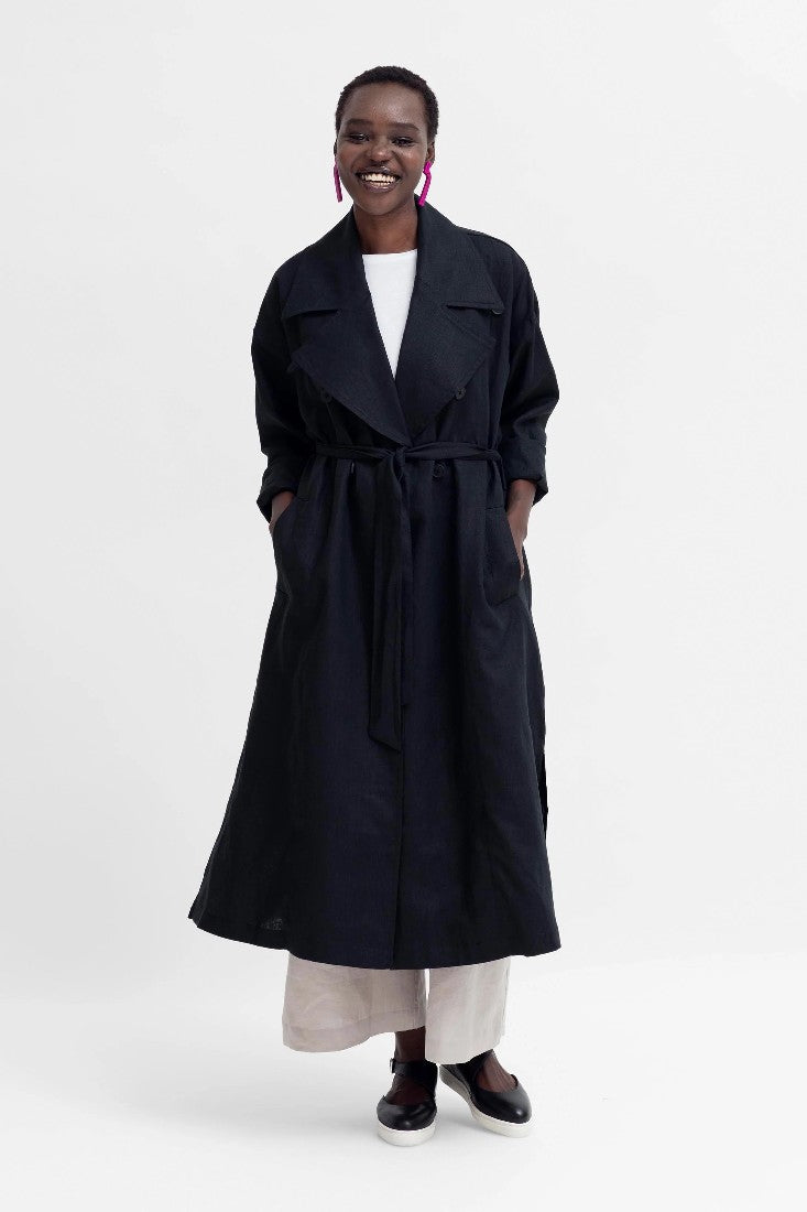 Elk Anneli Trench Coat [COLOUR:Black SIZE:12]