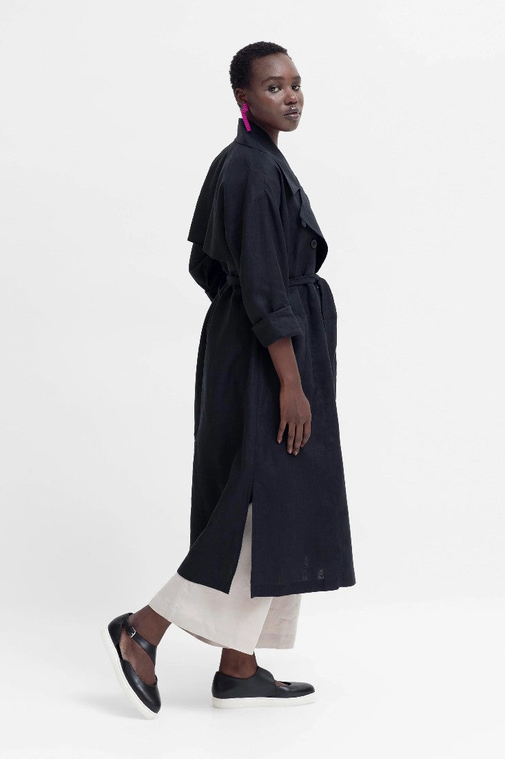 Elk Anneli Trench Coat [COLOUR:Black SIZE:12]