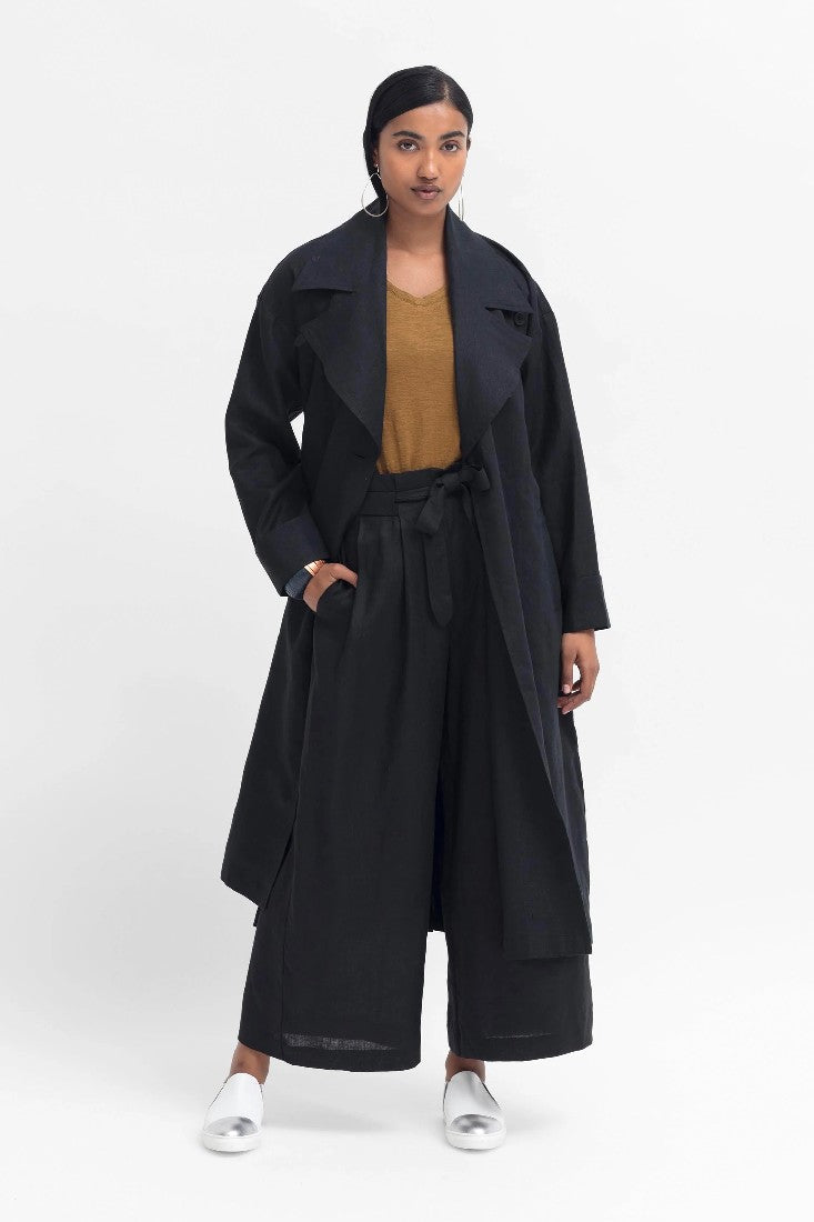 Elk Anneli Trench Coat [COLOUR:Black SIZE:12]