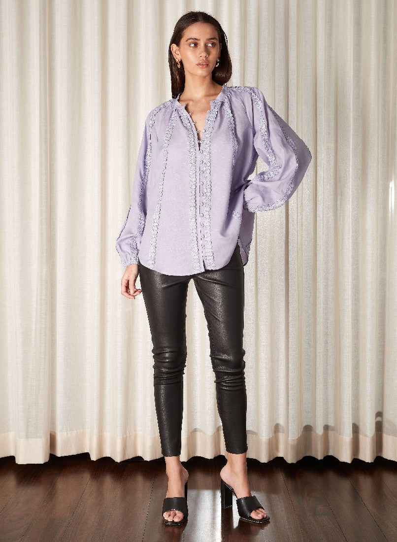 Esmaee Hyacinth Blouse [COLOUR:Lavender  SIZE:XS]