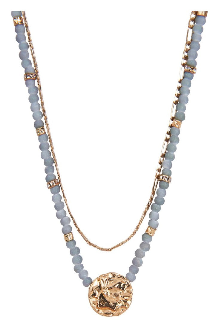 Eb & Ive Solace Neclace - Gold/Grey