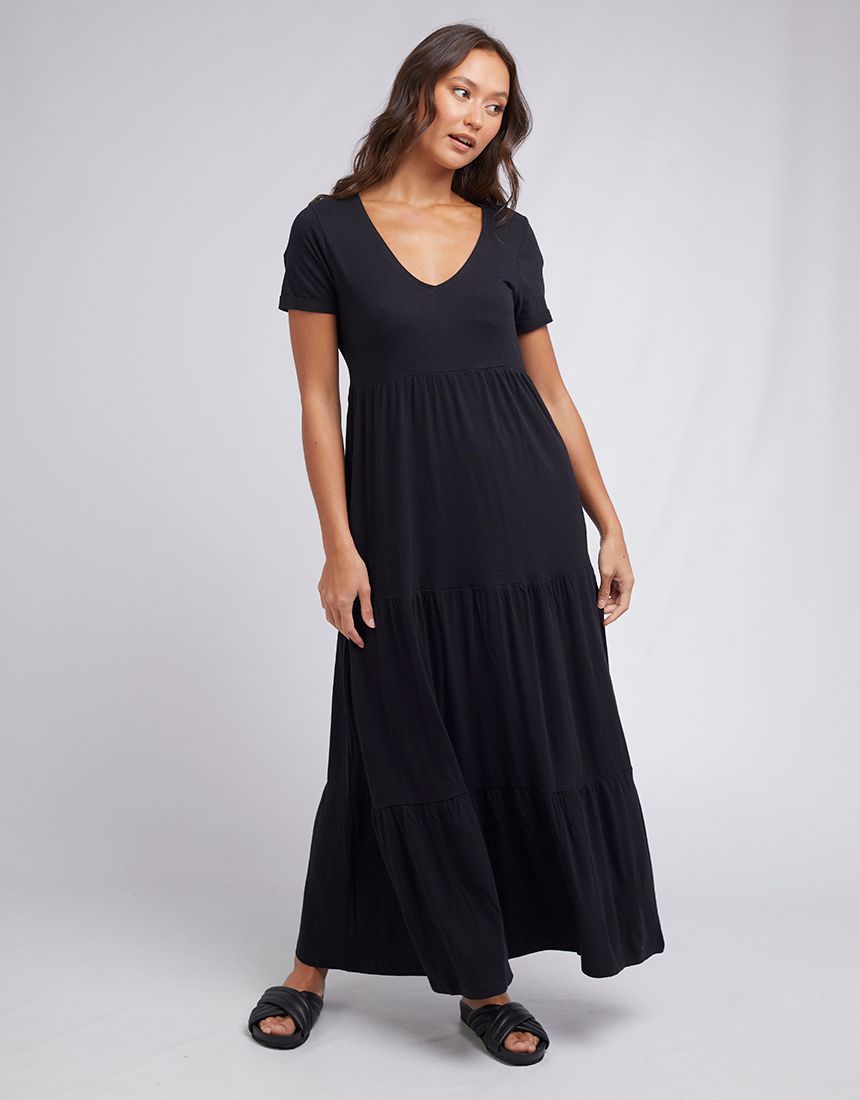 Silent Theory Lola Tiered Dress [COLOUR:Black SIZE:8]