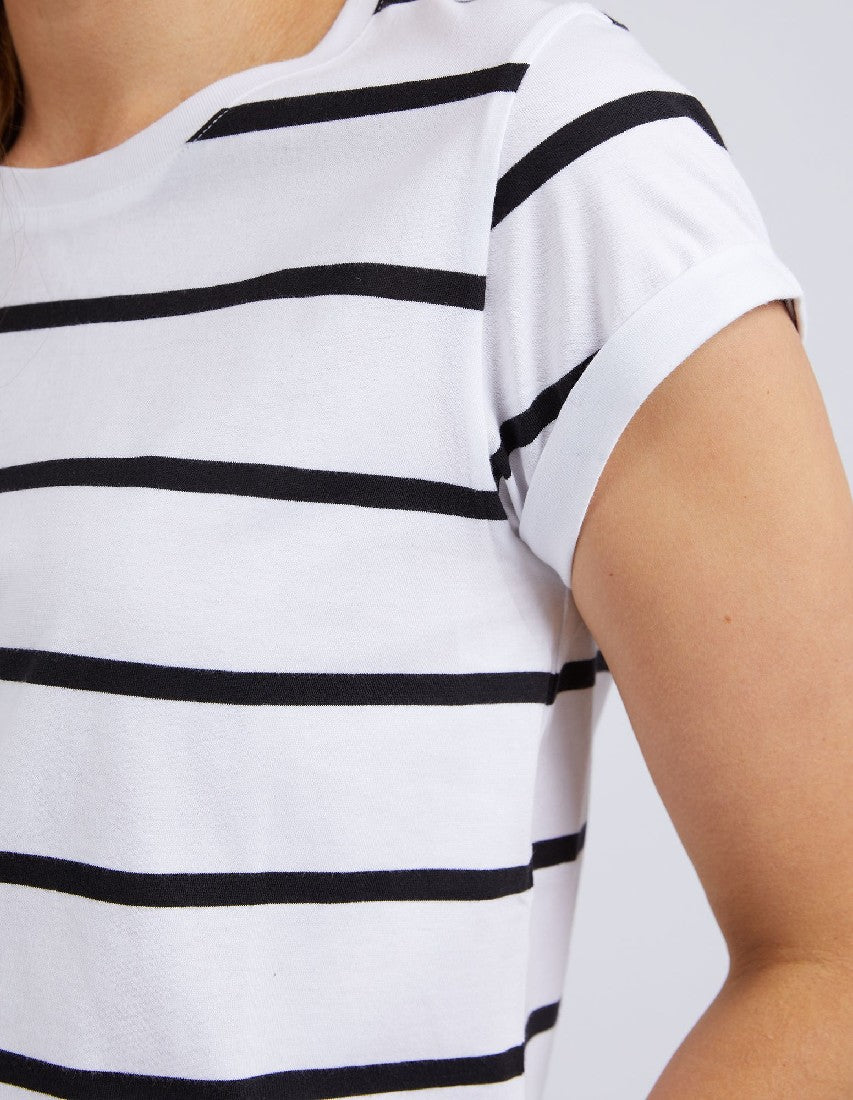 Foxwood Manly Stripe Tee [COLOUR:White SIZE:8]