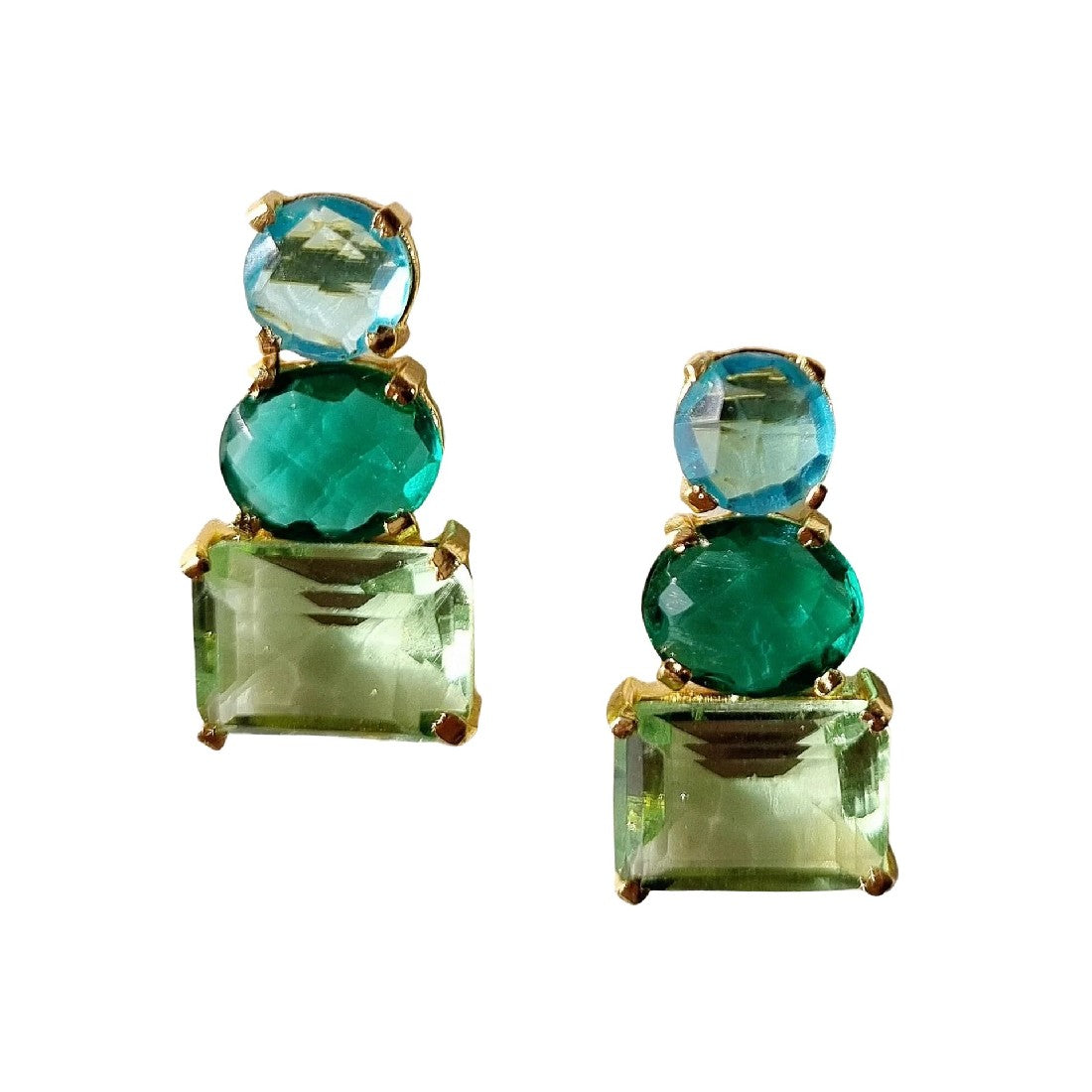 Zoda Lida Gem Earring [COLOUR:Green/Blue]