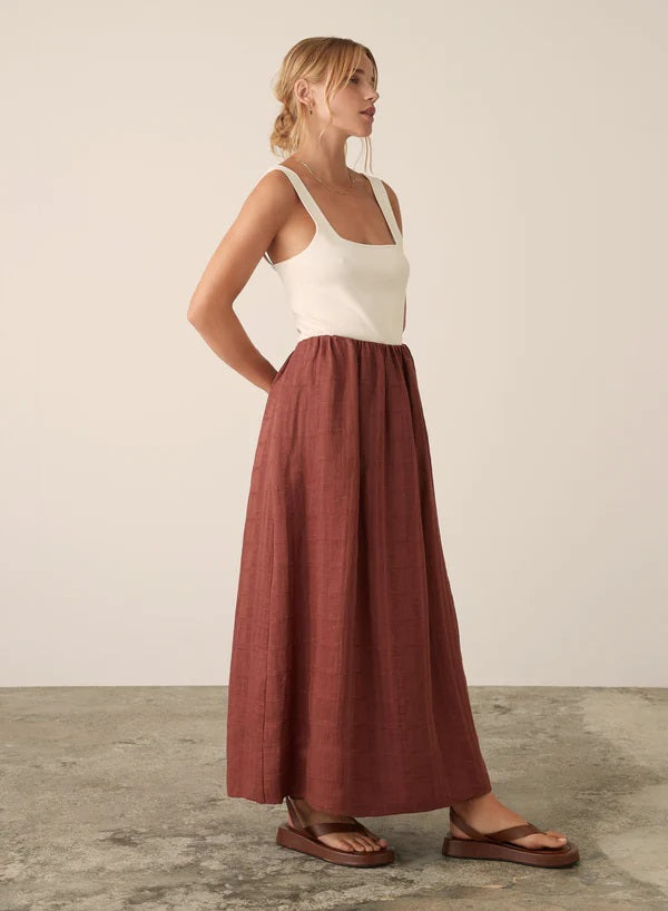 Esmaee Amalfi Skirt [COLOUR:Rust SIZE:XS]